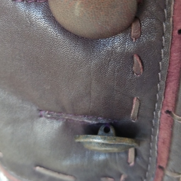 Leather Jacket Color Plum Like New - Picture 5 of 5